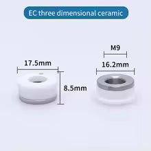 Cabezal láser EC Ophit con boquilla láser M9, piezas consumibles para máquina cortadora de Metal de fibra, soporte de cerámica láser 3D M9 D17.5 H8.5